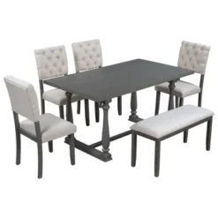 ModernLuxe 6-Piece Dining Table Set with 4 Chairs and Upholstered Bench 17 ModernLuxe 6-Piece Dining Table Set with 4 Chairs and Upholstered Bench -Luxe Furniture Sale GUEST d610bc6d 8a55 4b0d 8b8e 1611d0054821
