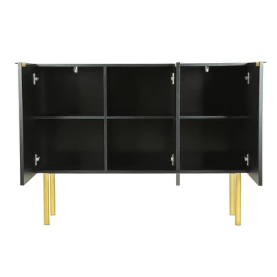 Modern Sideboard, Buffet Cabinet With Metal Handles & Legs And Adjustable Shelves-ModernLuxe 10 Modern Sideboard, Buffet Cabinet With Metal Handles & Legs And Adjustable Shelves-ModernLuxe - Image 8