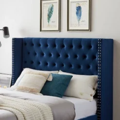 Button-Tufted Platform Bed With One Nightstand - ModernLuxe -Luxe Furniture Sale GUEST d6e4620a 369f 4e00 8a87 c0052d306e47