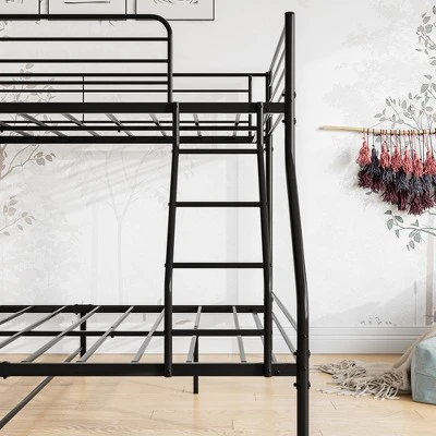 ModernLuxe Twin-over-Full Metal Bunk Bed with Ladder and Enhanced Guardrails 8 ModernLuxe Twin-over-Full Metal Bunk Bed with Ladder and Enhanced Guardrails - Image 6
