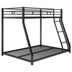 ModernLuxe Metal Twin Over Full Floor Bunk Bed with Integrated Safety Ladder -Luxe Furniture Sale GUEST d82ed8e1 6491 4508 bec3 e198365b53e6