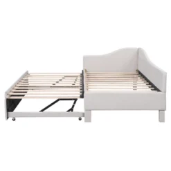 Twin To King Size Daybed, Upholstered Platform Bed Frame With Twin Trundle Bed -ModernLuxe -Luxe Furniture Sale GUEST d8659763 3ae1 4a87 96a0 b0a08e33d705