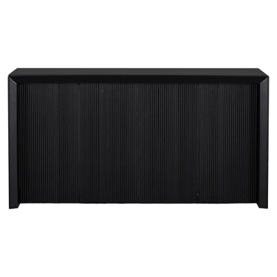 ModernLuxe 59.7" Wavy Acacia Wood Veneer Console Table 6 ModernLuxe 59.7" Wavy Acacia Wood Veneer Console Table - Image 4