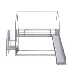 Twin Over Twin Metal Bunk Bed House Bed With Slide And Staircase-ModernLuxe 16 Twin Over Twin Metal Bunk Bed House Bed With Slide And Staircase-ModernLuxe -Luxe Furniture Sale GUEST d92ea0f2 dc92 4f2a b7ee bd5b06c74792