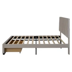 Queen Size Velvet Upholstered Platform Bed With A Big Drawer - ModernLuxe 18 Queen Size Velvet Upholstered Platform Bed With A Big Drawer - ModernLuxe -Luxe Furniture Sale GUEST d99976d7 8e05 46ba ab94 787a423b9539