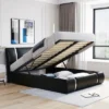 Upholstered Faux Leather Platform Bed With A Hydraulic Storage System-ModernLuxe 1 Upholstered Faux Leather Platform Bed With A Hydraulic Storage System-ModernLuxe -Luxe Furniture Sale GUEST d9b37a44 f440 462a be91 3fdb0ea54f35