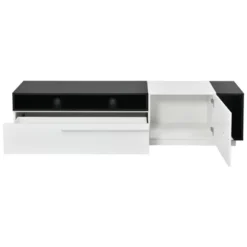 ModernLuxe Two-Tone High Gloss TV Stand for TVs up to 70" -Luxe Furniture Sale GUEST d9df4c3a e1f5 49be b70c 92dac3b9ac86
