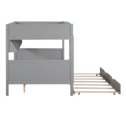 ModernLuxe Separable Full-Over-Full Bunk Bed with Twin Trundle and Bookshelf -Luxe Furniture Sale GUEST d9ed5be2 d762 49d8 bb49 e68bc082d52a
