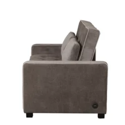 ModernLuxe 61.42" Velvet Pull-Out Sleeper Sofa Bed with Dual USB Ports 25 ModernLuxe 61.42" Velvet Pull-Out Sleeper Sofa Bed with Dual USB Ports -Luxe Furniture Sale GUEST da26fc81 1117 4c10 b404 1742b1f6e9cb