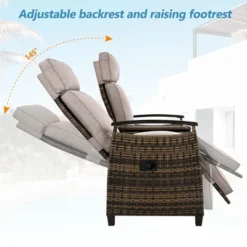 ModernLuxe Patio Recliner Loveseat with Adjustable Backrest & Storage Table -Luxe Furniture Sale GUEST da543485 cfb5 458f ac9c dd04c3d917e6