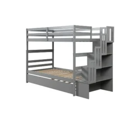 ModernLuxe Twin Over Twin Bunk Bed with Trundle, Stairs, and Storage Shelves 16 ModernLuxe Twin Over Twin Bunk Bed with Trundle, Stairs, and Storage Shelves -Luxe Furniture Sale GUEST da55cb1f d590 4915 8444 b7d8413a4869