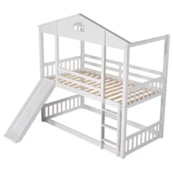 ModernLuxe Twin Over Twin House Bunk Bed with Convertible Slide and Ladder -Luxe Furniture Sale GUEST db779b5a 7dc3 4afc 8b41 3c2d33274854