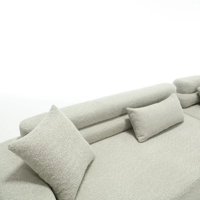 ModernLuxe 139" 4-Seater Sectional Sofa Bed with ARC Armrests 10 ModernLuxe 139" 4-Seater Sectional Sofa Bed with ARC Armrests - Image 8