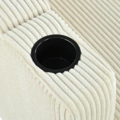 82.5"W Modern L-Shaped Sectional Sofa With Storage Chaise, Cup Holders And USB Ports, Corduroy Upholstered Fabric Sofa Couch - ModernLuxe -Luxe Furniture Sale GUEST dc2ffc1e 8a97 4270 ab6f 41b72bece020