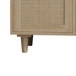 Wooden Cabinet With 4 Drawers And Rattan Decorative Doors, Natural - ModernLuxe 15 Wooden Cabinet With 4 Drawers And Rattan Decorative Doors, Natural - ModernLuxe -Luxe Furniture Sale GUEST dc72da6c 237b 439d 91e6 62615f7e338b