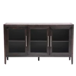 Modern Sideboard, Buffet Storage Cabinet With Tempered Glass Doors And Adjustable Shelves-ModernLuxe -Luxe Furniture Sale GUEST dd1f0957 de63 46e4 ba15 f56ab3f3f398