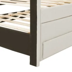 Twin/Full Size Platform Bed, Wooden Upholstered Bed Frame With Twin Trundle Bed And 3 Drawers - ModernLuxe 21 Twin/Full Size Platform Bed, Wooden Upholstered Bed Frame With Twin Trundle Bed And 3 Drawers - ModernLuxe -Luxe Furniture Sale GUEST dd6e66a3 bab8 46fd 9fd5 70506e0e401d