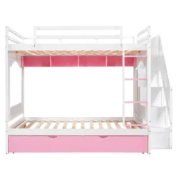 ModernLuxe Full Over Full Bunk Bed with Trundle, Storage Stairs, and Ladder -Luxe Furniture Sale GUEST dd83a62d bd06 4835 b9fa 204b2f7e0262