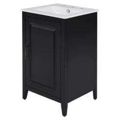 20"W Bathroom Vanity With Sink, Multi-Functional Bathroom Cabinet With Door Shelf, Drawer And Soft-closing Door -ModernLuxe 26 20"W Bathroom Vanity With Sink, Multi-Functional Bathroom Cabinet With Door Shelf, Drawer And Soft-closing Door -ModernLuxe -Luxe Furniture Sale GUEST ddbb7d7c 7ddc 4887 a25e 99a0d6743d18