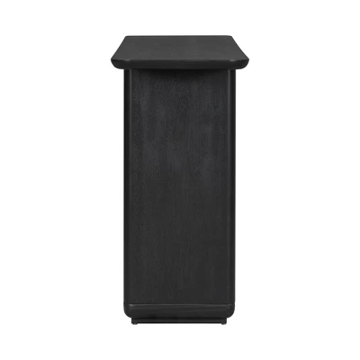 Entryway Console Table With Curved Corners, Accent Sofa Table - Acacia Wood Veneer U-Base Design - ModernLuxe 7 Entryway Console Table With Curved Corners, Accent Sofa Table - Acacia Wood Veneer U-Base Design - ModernLuxe - Image 5