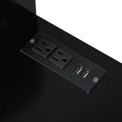 Modern Makeup Vanity Desk Vanity Table Dressing Table With Stool, Drawers, Cabinet & Charging Ports, Black/Walnut-ModernLuxe -Luxe Furniture Sale GUEST de8a948b 3dab 4c69 8515 4be643a993f0