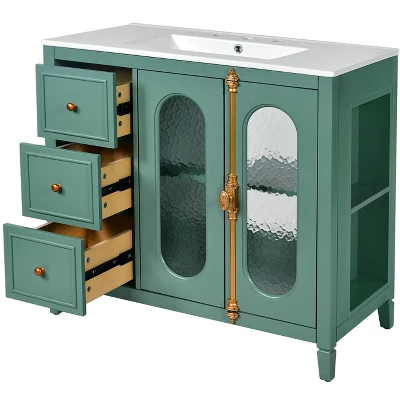 ModernLuxe 36" Solid Wood Bathroom Vanity with Soft-Close Doors and Ceramic Sink 11 ModernLuxe 36" Solid Wood Bathroom Vanity with Soft-Close Doors and Ceramic Sink - Image 9