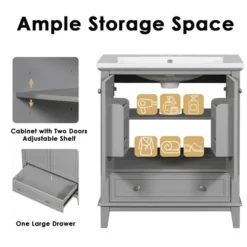 30"W Bathroom Vanity With Sink, Bathroom Cabinet With Doors And Drawer 4S - ModernLuxe 21 30"W Bathroom Vanity With Sink, Bathroom Cabinet With Doors And Drawer 4S - ModernLuxe -Luxe Furniture Sale GUEST de9746b0 25c9 4313 a0ca 544ca683ebc7