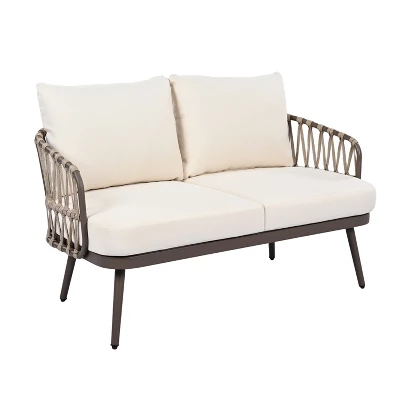 ModernLuxe 4-Piece Patio Conversation Set with Acacia Wood Coffee Table 8 ModernLuxe 4-Piece Patio Conversation Set with Acacia Wood Coffee Table - Image 6