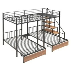 ModernLuxe Full Over Twin-Twin Triple Bunk Bed with Storage Stairs & Drawers -Luxe Furniture Sale GUEST e1902039 6587 4739 94ee 3997f2015b72
