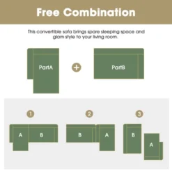 109" Upholstered Modular Sectional Sofa Couch Set, L Shape Free Combination Sleeper Sofa With Pillows- ModernLuxe 20 109" Upholstered Modular Sectional Sofa Couch Set, L Shape Free Combination Sleeper Sofa With Pillows- ModernLuxe -Luxe Furniture Sale GUEST e35adb0e 9289 48fd 8242 2842321a559c