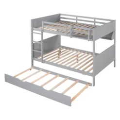ModernLuxe Separable Full-Over-Full Bunk Bed with Twin Trundle and Bookshelf -Luxe Furniture Sale GUEST e3bc7950 7611 441a 91a3 111586835edb