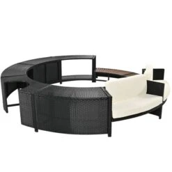 21.6"H Outdoor Spa Frame Patio Set With Storage Spaces And Mini Sofa, Beige/Gray, 4A -ModernLuxe -Luxe Furniture Sale GUEST e3f0aca0 583f 4cbb 84c8 dd32fbec04c0