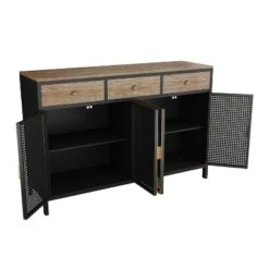 ModernLuxe 48-Inch Sideboard Buffet with 4 Doors and 3 Storage Drawers -Luxe Furniture Sale GUEST e49f2cce b60b 4ef4 9de3 3066997e2f15