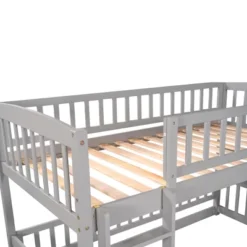 ModernLuxe Twin Over Twin Low Bunk Bed with Slide and Ladder 18 ModernLuxe Twin Over Twin Low Bunk Bed with Slide and Ladder -Luxe Furniture Sale GUEST e4e90c83 54fb 4477 85d5 b5901b268531