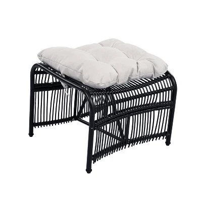 ModernLuxe 3-Piece Wicker Patio Furniture Set with Lounge Chair & Ottoman 10 ModernLuxe 3-Piece Wicker Patio Furniture Set with Lounge Chair & Ottoman - Image 8