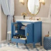 ModernLuxe 30'' Blue Bathroom Vanity with Sink and Hidden Storage 2 ModernLuxe 30'' Blue Bathroom Vanity with Sink and Hidden Storage -Luxe Furniture Sale GUEST e6985027 3e95 4472 91b1 3d6d2d38c2a4