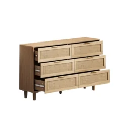 6-Drawer Rattan Dresser For Living Room And Bedroom, Natural - ModernLuxe 15 6-Drawer Rattan Dresser For Living Room And Bedroom, Natural - ModernLuxe -Luxe Furniture Sale GUEST e74cfca1 e635 40ea 946f bf2c57cd97f0