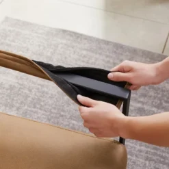 PU Leather Metal Frame Armchair With Non-slip Adsorption Feet And Back Cushion - ModernLuxe -Luxe Furniture Sale GUEST e7fbb1b2 e9db 4213 abca 1bd2e42413d2