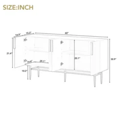 Modern Sideboard, Buffet Cabinet With Metal Handles & Legs-ModernLuxe -Luxe Furniture Sale GUEST e8bd528d c4c1 4d11 832e f74651b5be2b