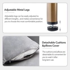 ModernLuxe Modern Velvet Loveseat Sofa with Metal Legs & Two Pillows 17 ModernLuxe Modern Velvet Loveseat Sofa with Metal Legs & Two Pillows -Luxe Furniture Sale GUEST e8cd5b44 95ae 4f3e 818c b26e036aaaa4