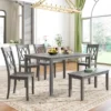 ModernLuxe 6-Piece Farmhouse Rustic Wooden Dining Table Set with 4 Cross Back Chairs and Bench 2 ModernLuxe 6-Piece Farmhouse Rustic Wooden Dining Table Set with 4 Cross Back Chairs and Bench -Luxe Furniture Sale GUEST e923f98e ff77 4a06 9b98 be5a1caa9643
