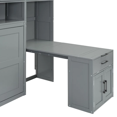 ModernLuxe Twin Murphy Bed with Integrated Desk, Cabinets & Shelving 14 ModernLuxe Twin Murphy Bed with Integrated Desk, Cabinets & Shelving - Image 12