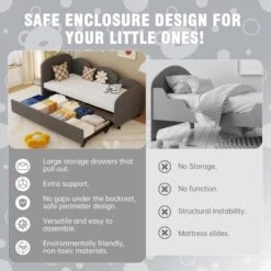 ModernLuxe Twin Size Velvet Upholstered Daybed with Trundle - Flower Shape Bed Frame 18 ModernLuxe Twin Size Velvet Upholstered Daybed with Trundle - Flower Shape Bed Frame -Luxe Furniture Sale GUEST ead15114 c313 44e4 940d d9c1413de00d