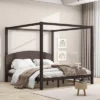 King Size Canopy Platform Bed, Wooden Bed Frame With Headboard And Support Legs -ModernLuxe 1 King Size Canopy Platform Bed, Wooden Bed Frame With Headboard And Support Legs -ModernLuxe -Luxe Furniture Sale GUEST eba0a2a1 2694 420d 8882 e2215aed3727