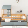 ModernLuxe Twin Size House Low Loft Bed with Two Storage Drawers -Luxe Furniture Sale GUEST ebcc1074 3065 41c3 90fe d0cd546fba4d