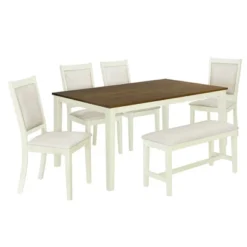 ModernLuxe 6-Piece Solid Wood Dining Set with Upholstered Chairs and Bench 20 ModernLuxe 6-Piece Solid Wood Dining Set with Upholstered Chairs and Bench -Luxe Furniture Sale GUEST ebea6018 927e 4249 ad73 3692acd6fdab