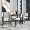 ModernLuxe 5-Piece Espresso Counter Height Dining Set with 4 Cushioned Chairs -Luxe Furniture Sale GUEST ed0133bf 6335 41bd 993b d9008f83a853