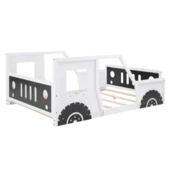 ModernLuxe Full Size Classic Car-Shaped Platform Bed with Decorative Wheels -Luxe Furniture Sale GUEST ee3da806 da97 4b3c b8cb 4245c4b5cf70