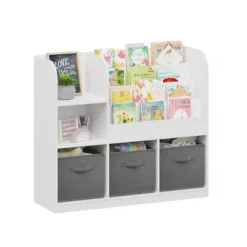 ModernLuxe Kids Bookcase and Toy Organizer with 3 Fabric Drawers - White 14 ModernLuxe Kids Bookcase and Toy Organizer with 3 Fabric Drawers - White -Luxe Furniture Sale GUEST ef0ec41e 631c 49fc 8108 30cfd02160de