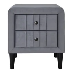 ModernLuxe Velvet Upholstered Nightstand with 2 Drawers - Modern Bedside Table 12 ModernLuxe Velvet Upholstered Nightstand with 2 Drawers - Modern Bedside Table -Luxe Furniture Sale GUEST ef277a03 1be9 406f 8753 36badee67520